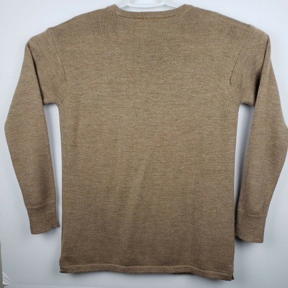 J.Crew Brown Factory Merino Leather Pocket tunic S - Picture 2 of 4